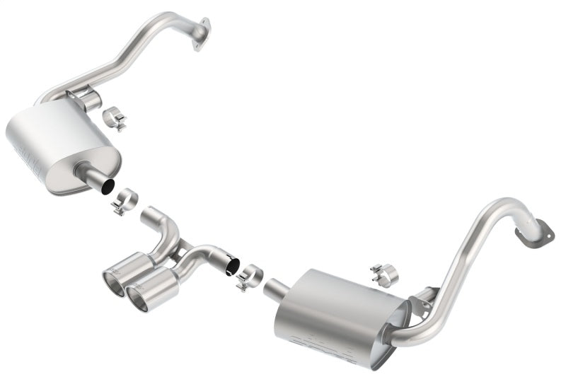 Borla 14-15 Porsche Cayman/Boxster (981) RWD 2Dr Dual Center Rear Exit Catback 4in Tip Exhaust Sys - eliteracefab.com