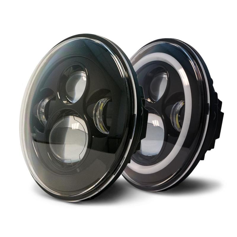 DV8 Offroad 07-18 Jeep Wrangler JK LED Projector Headlights w/ Angel Eyes - eliteracefab.com