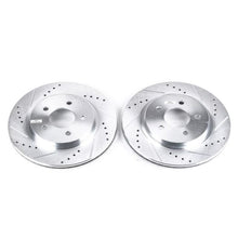 Load image into Gallery viewer, Power Stop 05-14 Ford Mustang Rear Evolution Drilled &amp; Slotted Rotors - Pair - eliteracefab.com