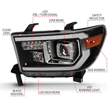 Load image into Gallery viewer, ANZO 2007-2014 Toyota Tundra Projector Light Bar H.L Black Amber(Led High Beam) (Halogen Version) - eliteracefab.com