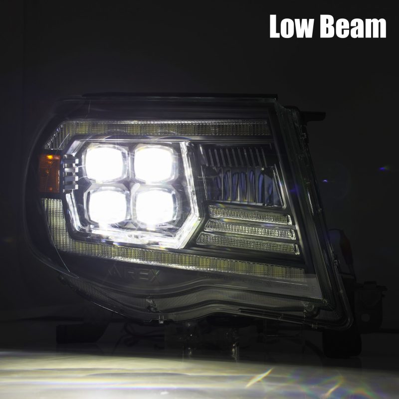 AlphaRex 880742 05-11 Toyota Tacoma NOVA LED Projector Headlights Plank Style Alpha Black w/Activ Light/DRL