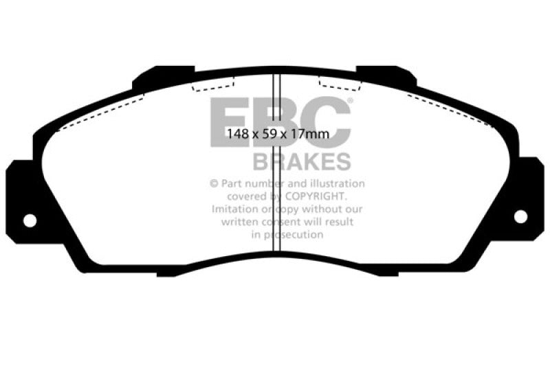 EBC 97 Acura CL 3.0 Ultimax2 Front Brake Pads - eliteracefab.com