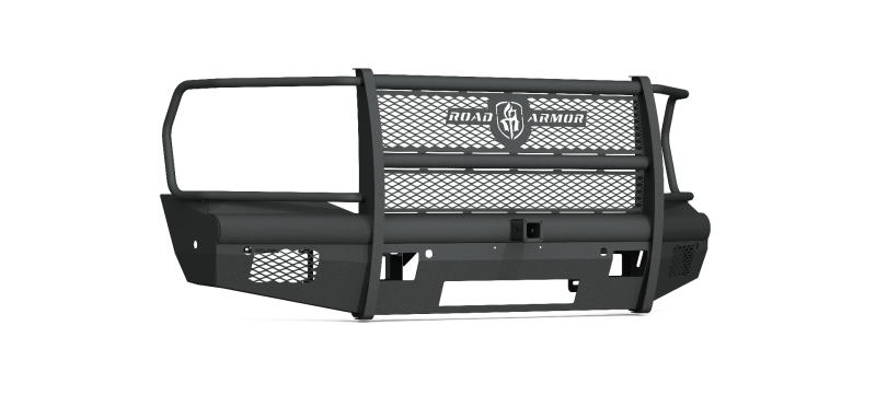 Road Armor 19-20 Ram 2500 Vaquero Front Bumper Full Guard 2in Receiver 6 Sensor - Tex Blk - eliteracefab.com