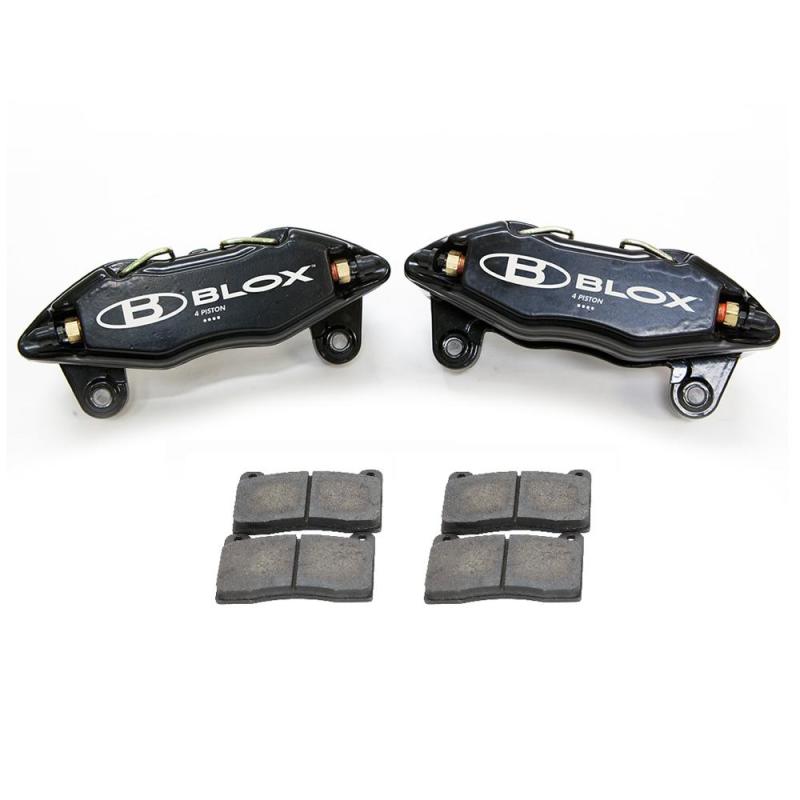 BLOX Racing Forged 4 Piston Calipers and Pads (Fits Honda/Acura 262mm Rotors) BLOX Racing