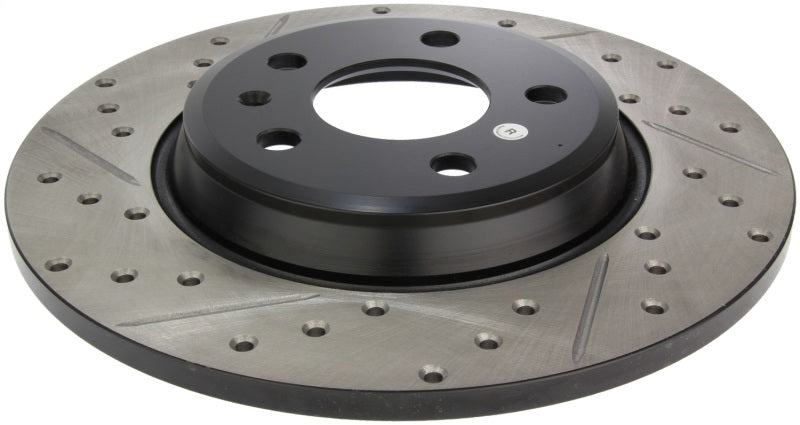 STOPTECH POWER SLOT 09-10 AUDI A4/A4 QUATTRO / 08-10 A5 / 10 S4 REAR RIGHT DRILLED & SLOTTED ROTOR, 127.33127R - eliteracefab.com