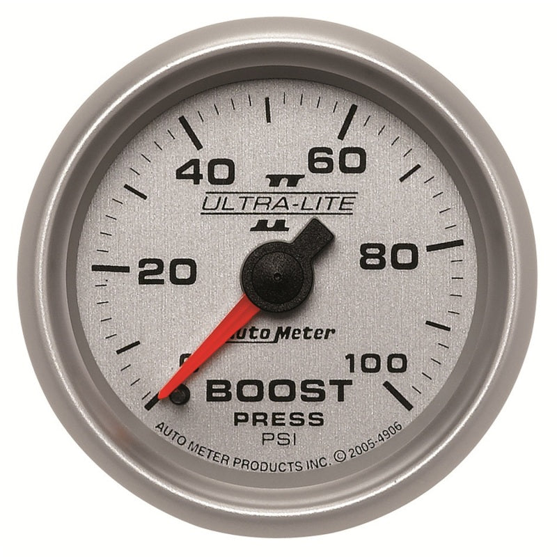 Autometer Ultra-Lite II 52mm 0-100 PSI Mechanical Boost Gauge 4906