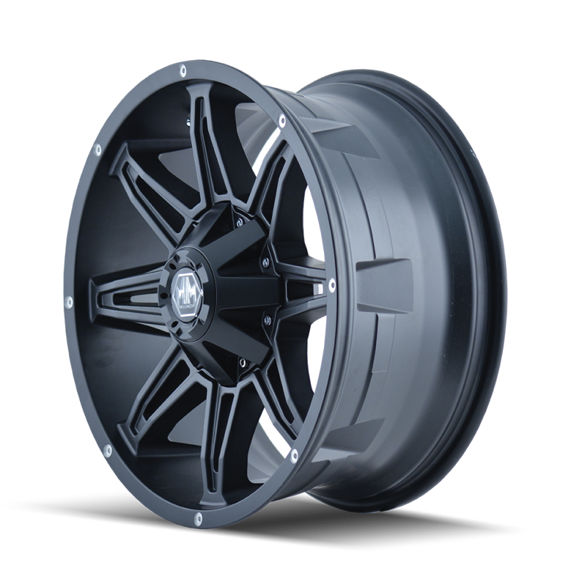 Mayhem 8090 Rampage 17x9 / 5x127 BP / -12mm Offset / 87mm Hub Matte Black Wheel Mayhem