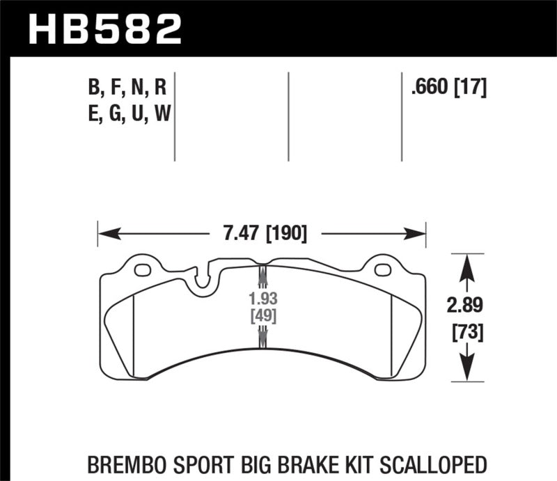 Hawk Performance Blue 9012 Brake Pads - HB582E.660 Hawk Performance