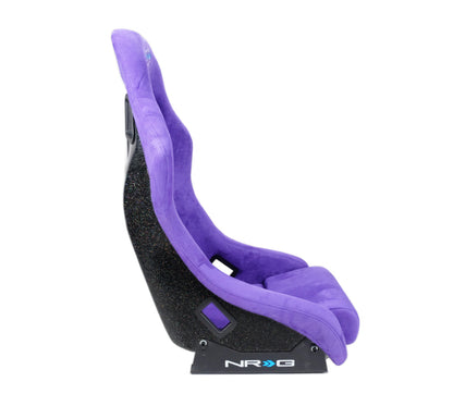 NRG FRP Bucket Seat PRISMA Edition w/ Pearlized Back Purple Alcantara - Medium - FRP-303PP-PRISMA