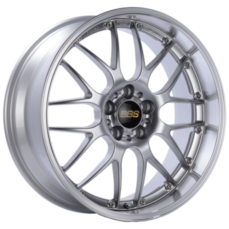 BBS RS-GT 19x8.5 5x112 ET30 Diamond Silver Center Diamond Cut Lip Wheel - 82mm PFS Required BBS