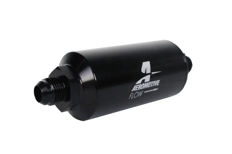 Aeromotive Fuel Filter 100 Micron AN-08 Male Black - eliteracefab.com