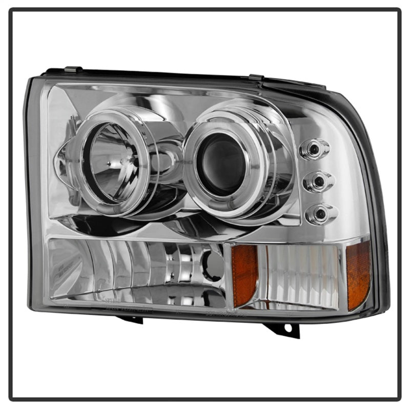 Spyder Ford F250 Super Duty 99-04 Projector Version 2 LED Halo LED Chrm PRO-YD-FF25099-1P-G2-C - eliteracefab.com