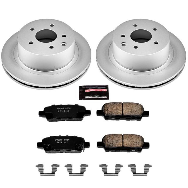 Power Stop 11-19 Nissan Leaf Rear Z17 Evolution Geomet Coated Brake Kit - eliteracefab.com