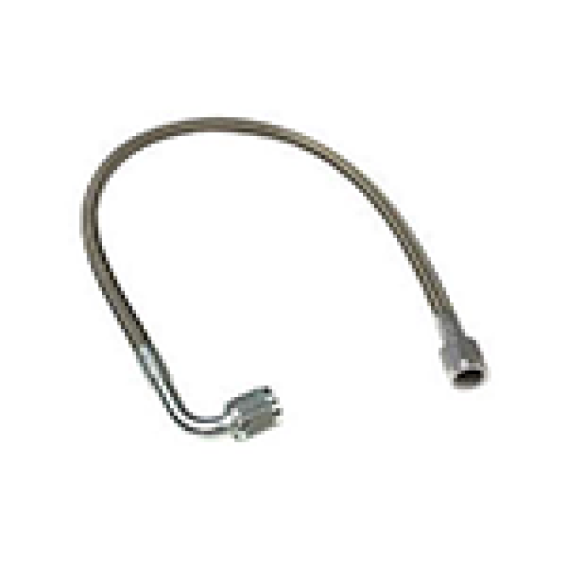 Fragola -4AN PFTE Ext Black Hose Assembly Straight x 90 Degree 14in Fragola