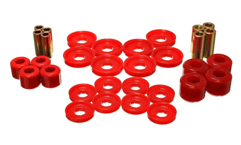 Energy Suspension 03-09 Dodge RAM 1500/2500/3500 Pickup Red Front End Control Arm Bushing Set - eliteracefab.com