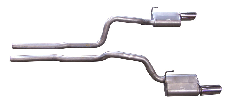 Gibson 05-10 Ford Mustang GT 4.6L 2.5in Cat-Back Dual Exhaust - Stainless Gibson