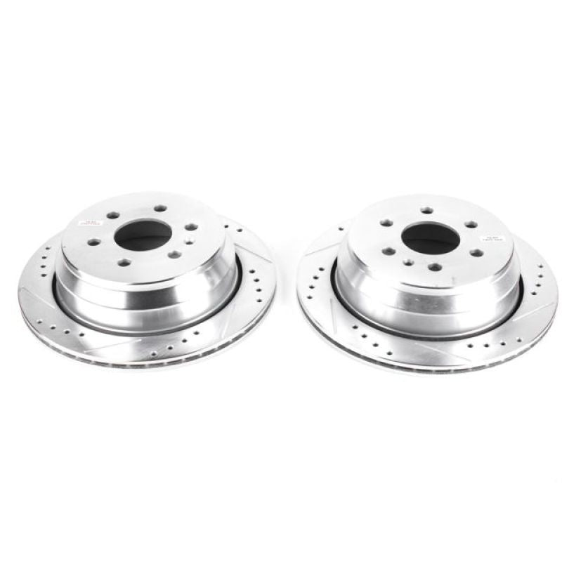 Power Stop 15-19 Chevrolet Colorado Rear Evolution Drilled & Slotted Rotors - Pair - eliteracefab.com