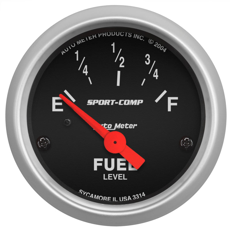 AutoMeter GAUGE; FUEL LEVEL; 2 1/16in.; 0OE TO 90OF; ELEC; SPORT-COMP - eliteracefab.com