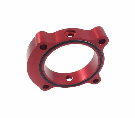 Torque Solution Throttle Body Spacer (Red): 13+ Hyundai Genesis 2.0T - eliteracefab.com