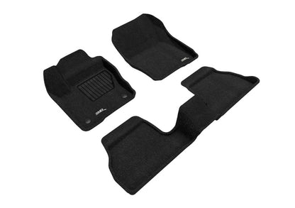 3D Maxpider L1FR02904709 12-18 Ford Focus Elegant Floor Mat- Black 1St Row 2Nd Row
