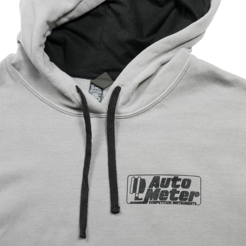 Autometer Gray Competition Pullover Hoodie - Adult Large 0449L
