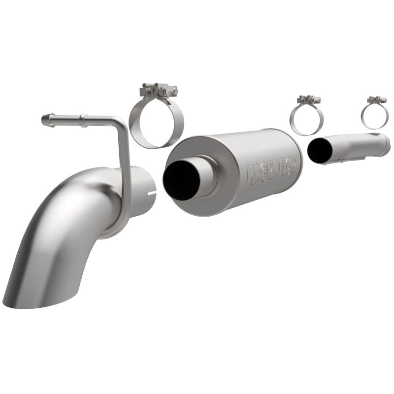 MagnaFlow 12-14 Jeep Wrangler JK Unltd V6 3.6L 2D Turn Down Front of Rear Tire SS C/B Perf Exhaust Magnaflow