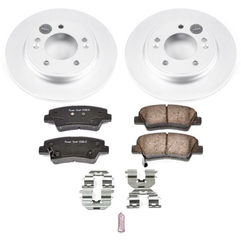 Power Stop 17-19 Hyundai Elantra Rear Z17 Evolution Geomet Coated Brake Kit - eliteracefab.com