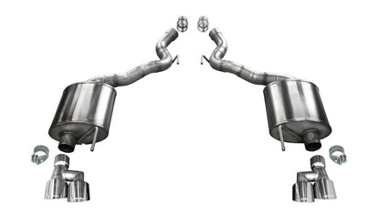 Corsa 18-20 Ford Mustang GT Convertible w/o Active Valves Sport Axle-Back w/ Polished 4in Tips CORSA Performance