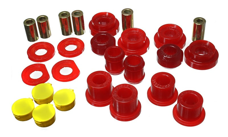 Energy Suspension 06-11 Honda Civic Red Rear Lower Trailing Arm and Lower Knuckle Bushing Set - eliteracefab.com