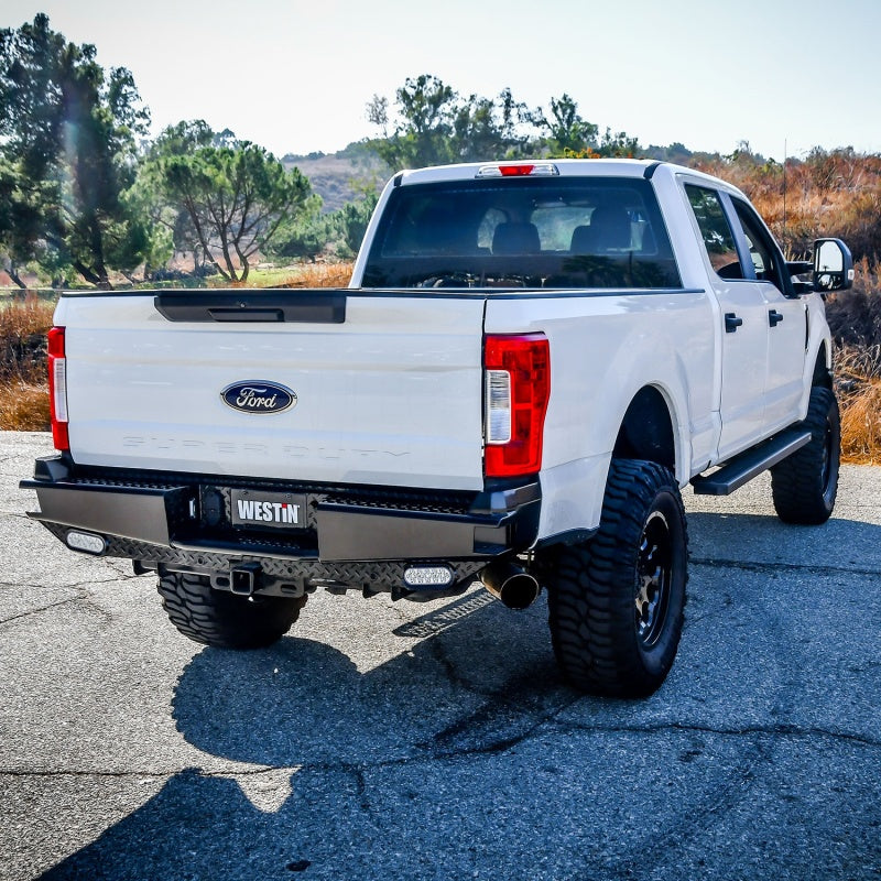 Westin 17-21 Ford F-250/350 HDX Bandit Rear Bumper - Black - eliteracefab.com