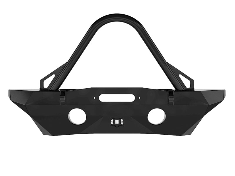ICON 07-18 Jeep Wrangler JK Pro Series Mid Width Front Recessed Winch Bumper w/Stinger/Tabs ICON