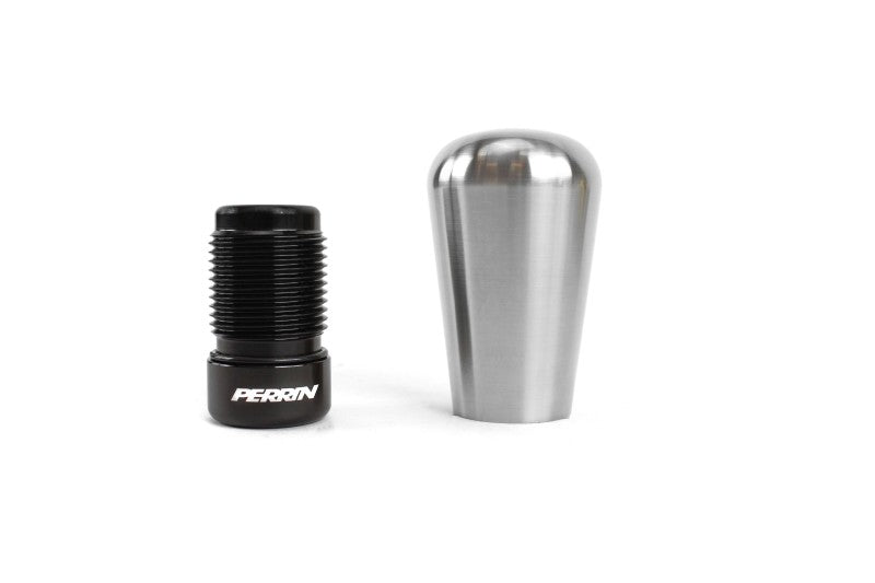 Perrin 15+ WRX w/ Rattle Fix Tapered 1.8in Brushed Stainless Steel Shift Knob - eliteracefab.com