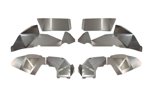 Fishbone Offroad 2018+ Jeep Wrangler JL Front/Rear Set of 4 Aluminum Raw Inner Fenders - eliteracefab.com