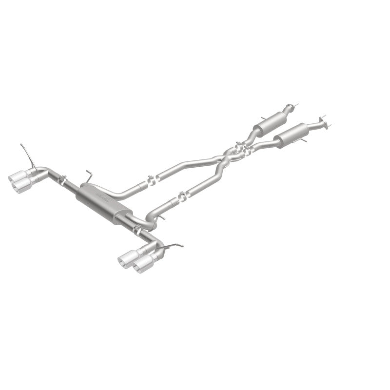 MagnaFlow Cat Back, SS, 2.5in, Quad Split Polish 4in tip 14-15 Jeep Grand Cherokee 3.6L/5.7L V6/V8 Magnaflow