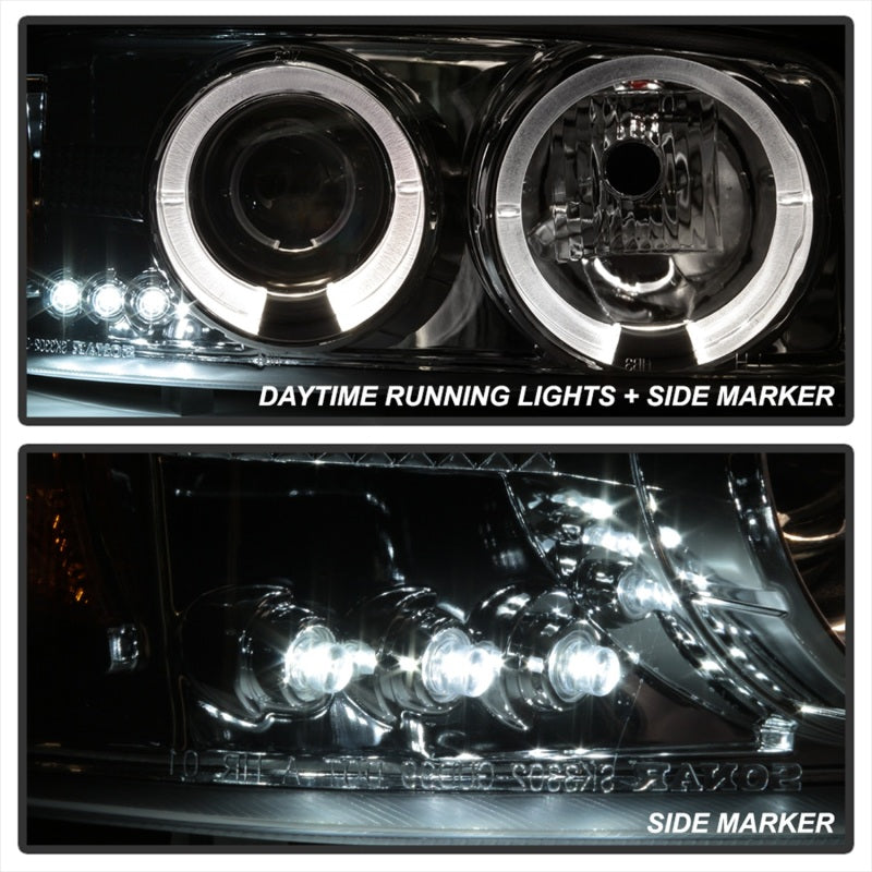 Spyder GMC Sierra 1500/2500/3500 99-06 Projector Headlights LED Halo LED Chrome PRO-YD-CDE00-HL-C - eliteracefab.com