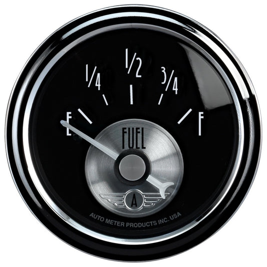 AutoMeter Gauge Fuel Level 2-1/16in. 240 Ohm(e) to 33 Ohm(f) Elec Prestige Blk. Diamond 2016