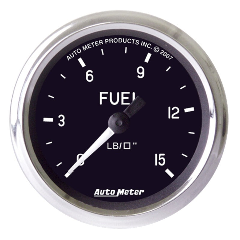Autometer Cobra 2 inch 0-15 PSI w/ ISO Fuel Pressure Gauge 201010