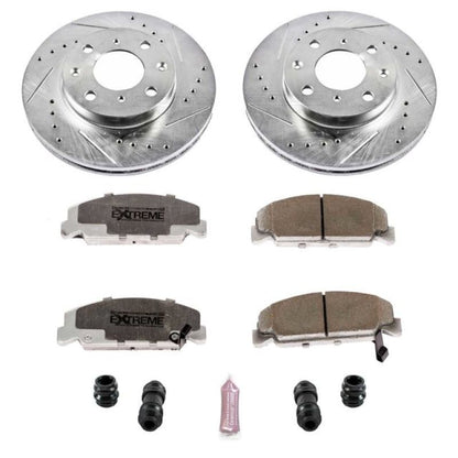Power Stop 90-00 Honda Civic Front Z26 Street Warrior Brake Kit PowerStop