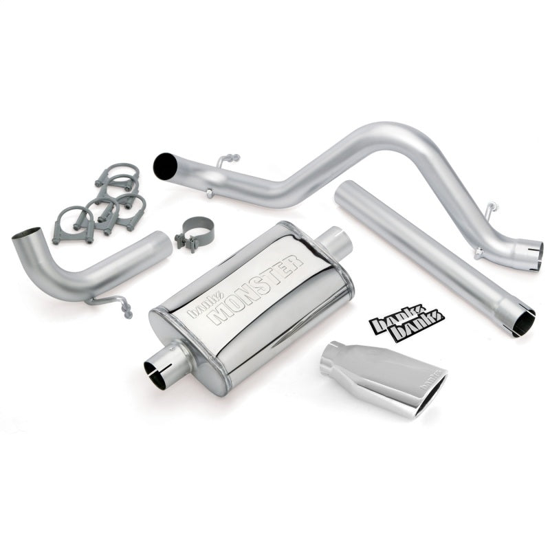 Banks Power 12-15 Jeep 3.6L Wrangler (All) - 4dr Monster Exh Sys - SS Single Exh w/ Chrome Tip Banks Power