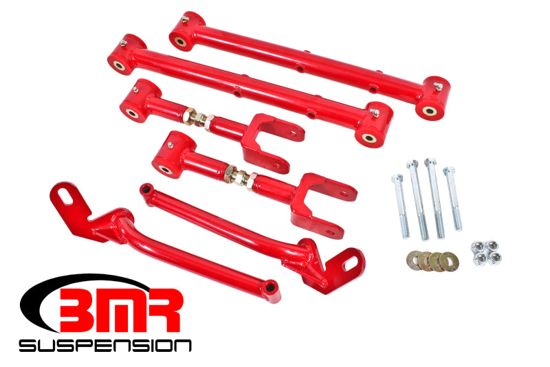 BMR REAR SUSPENSION KIT ON-CAR ADJ POLY RED (78-87 GBODY) - eliteracefab.com