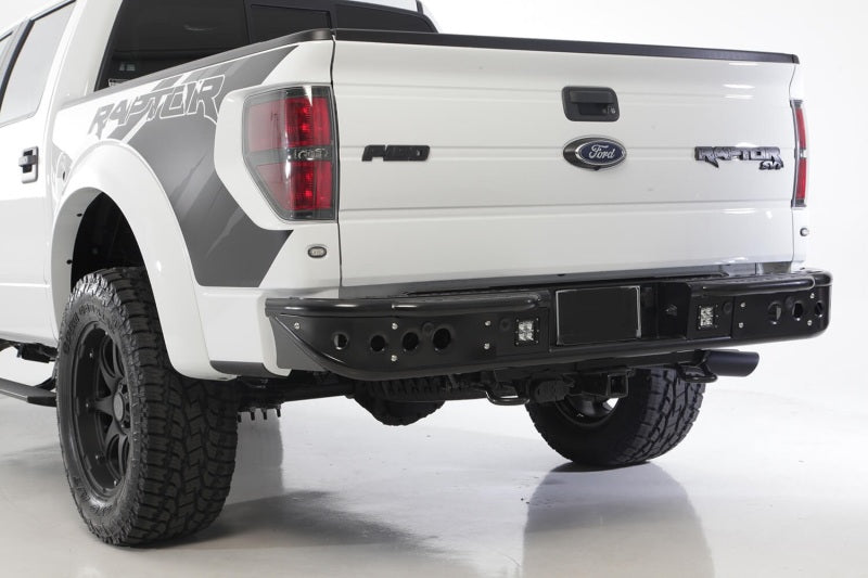 Addictive Desert Designs 10-14 Ford F-150 Raptor Venom Rear Bumper w/ Backup Sensor Cutouts - eliteracefab.com