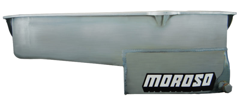 Moroso Pre-80 Chevrolet Small Block (w/Driver Side Dipstick) Wet Sump 7qt 7.5in Steel Oil Pan