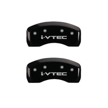 Load image into Gallery viewer, MGP 4 Caliper Covers Engraved Front &amp; Rear i-Vtec Black finish silver ch