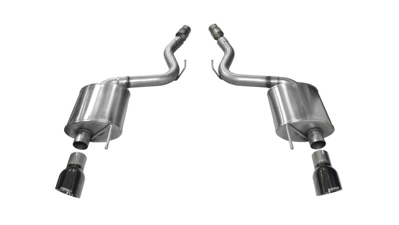 Corsa 2015 Ford Mustang GT 5.0 3in Axle Back Exhaust Black Dual Tips (Touring) - eliteracefab.com