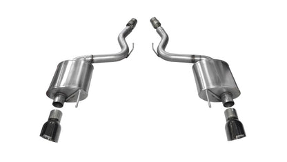 Corsa 2015 Ford Mustang GT 5.0 3in Axle Back Exhaust Black Dual Tips (Touring) - eliteracefab.com