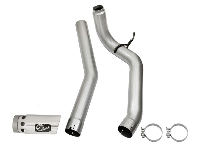 aFe LARGE Bore HD Exhausts 4in DPF-Back SS-409 2016 Nissan Titan XD V8-5.0L CC/SB (td)