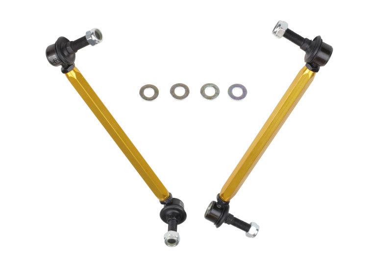 Whiteline 05+ Mustang Coupe 8cyl (Inc Shelby GT/ GT500) Front Swaybar Link Kit H/Duty Adj Steel Ball - eliteracefab.com