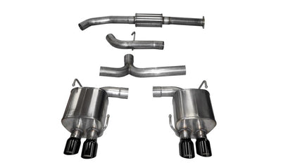 Corsa 2015 Subaru WRX Cat Back Exhaust, Black Quad 3.5in Tips *Sport* - eliteracefab.com