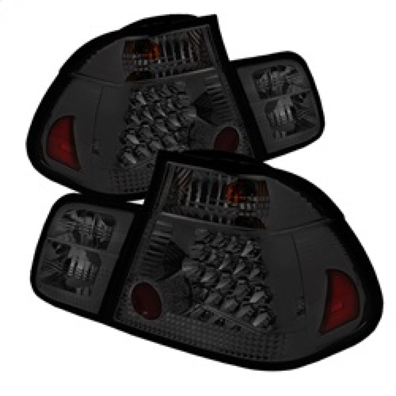 Spyder BMW E46 3-Series 02-05 4Dr Tail Lights Smke ALT-YD-BE4602-4D-LED-SM - eliteracefab.com