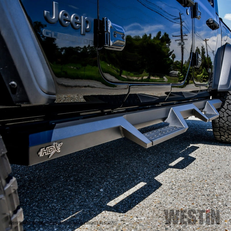 Westin 2020 Jeep Gladiator HDX Drop Nerf Step Bars - Textured Black - eliteracefab.com